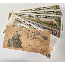 ARGENTINA . BRAZIL . GUATEMAL . JAMAICA 1947 - 1993 . MIXED BANKNOTES